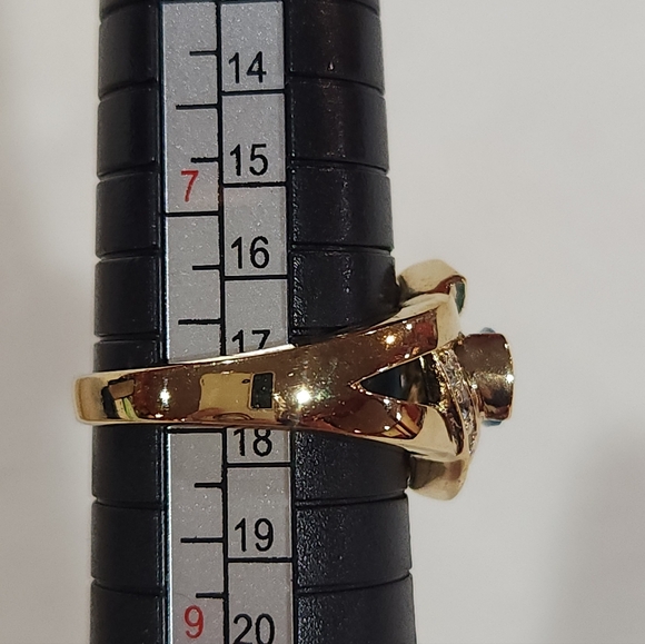 Sterling Silver 925 Blue Topaz Ring, Vintage, Size 8 - Picture 7 of 7